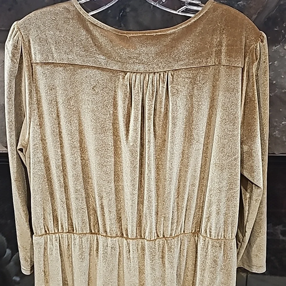 Baltic Born Gold Velvet Maxi Dress  XXL - Picture 4 of 7